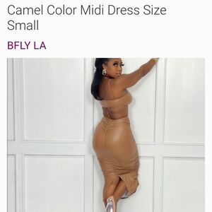 Camel Color Midi Dress Size Small